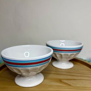 Emeril Pedestal Dessert Bowls Set of 2 Dishwasher Microwave Safe